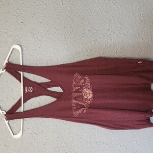 Vans Maroon Graphic Tank Top